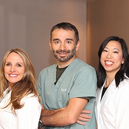 Group photo of our three dentists